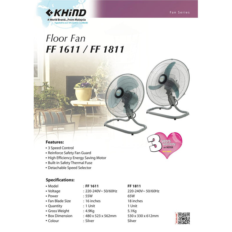 Khind 18’’ Floor Fan FF1811
