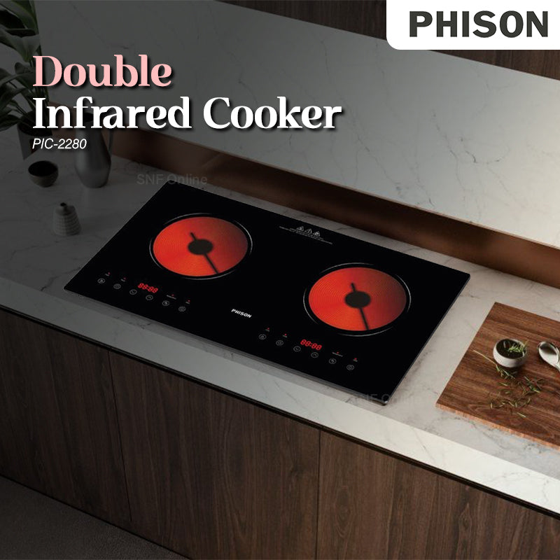 Phison 2800W Built-In Infrared Electric Cooker Glass Hob PIC-2280