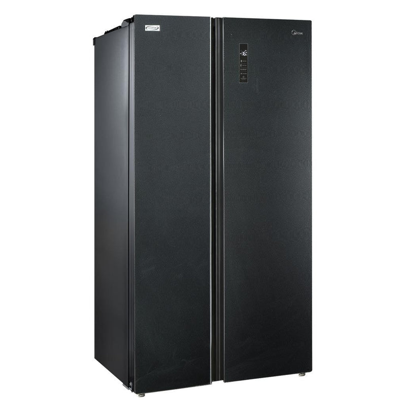 Midea 580L Side By Side Refrigerator Black Glass MSS-582WEGBI MSS582WEGBI