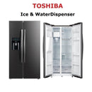 Toshiba 591L Side-by-side Inverter Refrigerator SBS Fridge with Water/Ice Dispenser GR-RS637WE-PMY