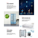 Toshiba Side-by-side Inverter Refrigerator 591L GR-RS682WE-PMY Fridge with Water Dispenser