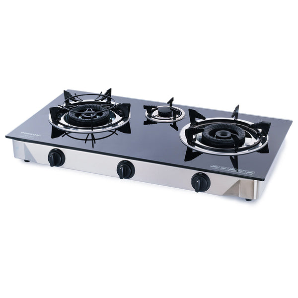Phison 3 Burner Tempered Glass Gas Cooker PGC-502