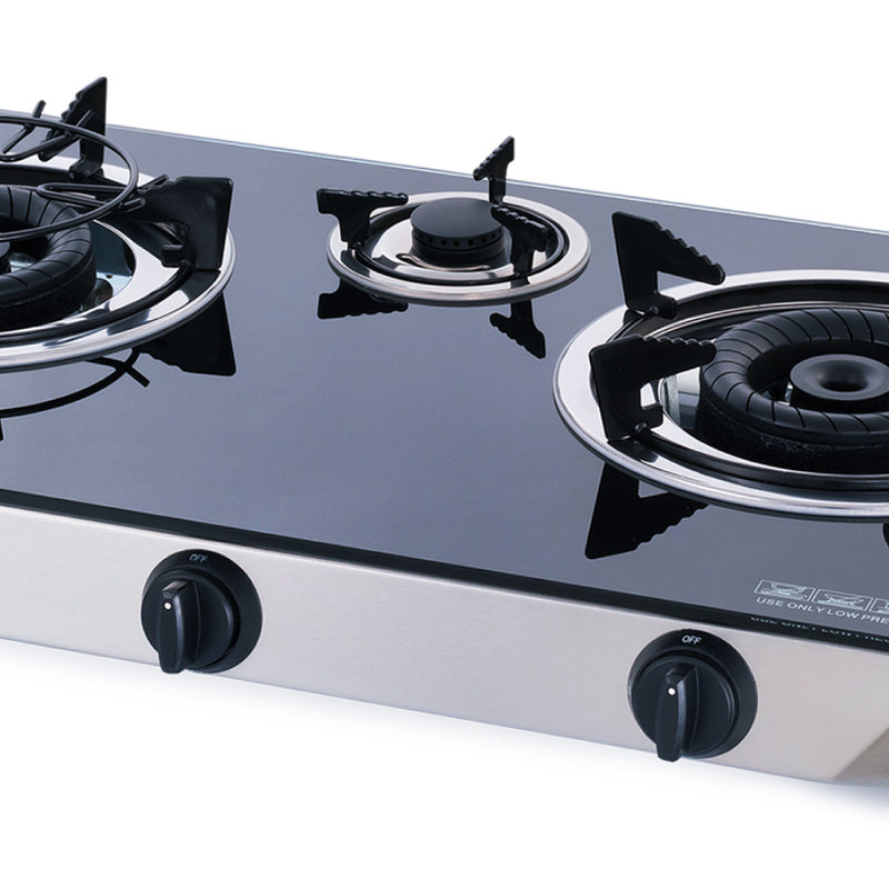 Phison 3 Burner Tempered Glass Gas Cooker PGC-502