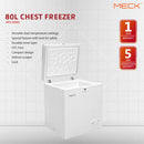 Meck Chest Freezer 80L (Grey) MFZ-60R6