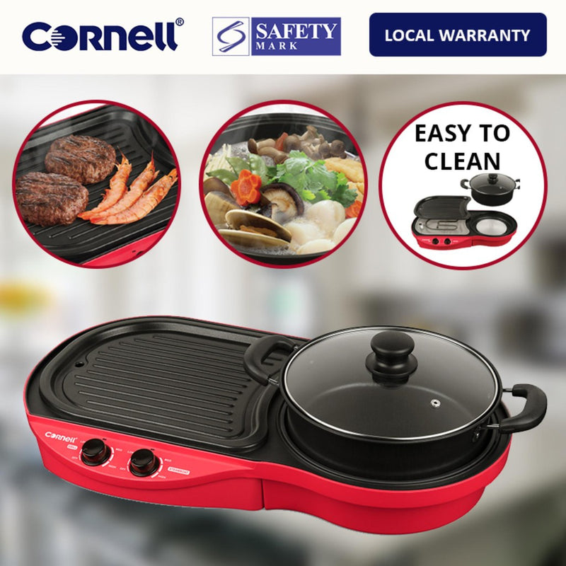 Cornell Grill Pan With Steamboat (1500W) CCG-EL68N