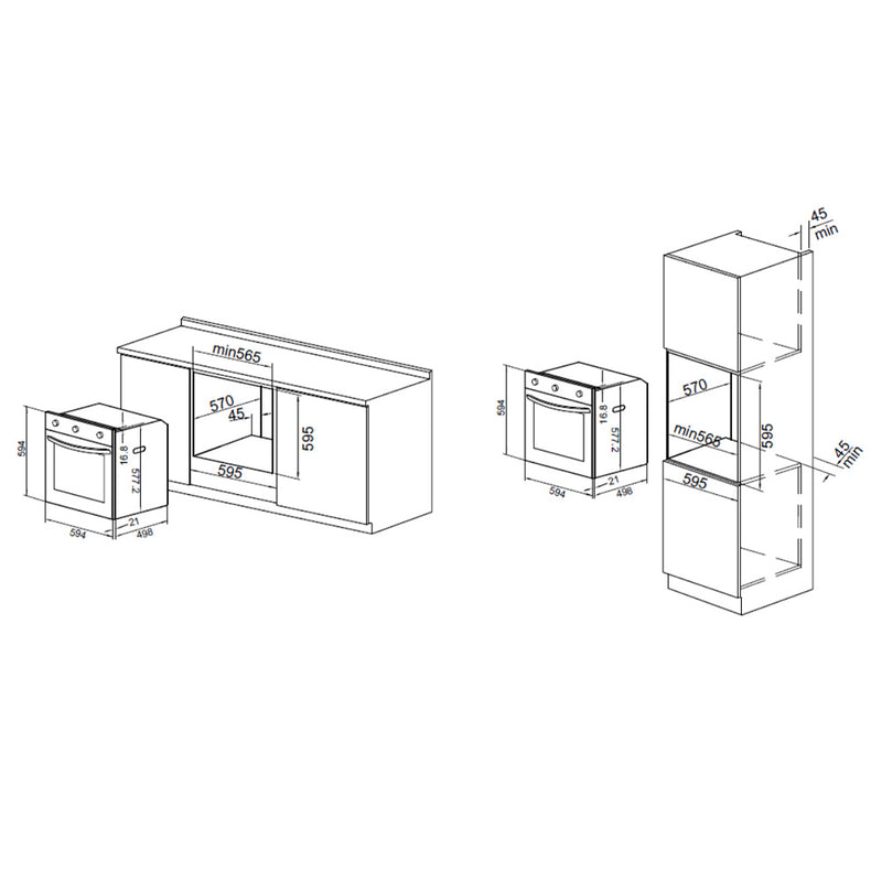 Elba Built-In Microwave Oven EBO-N6770(BK)