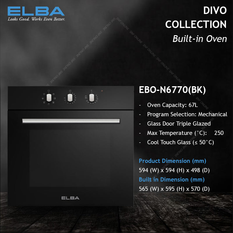 Elba Built-In Microwave Oven EBO-N6770(BK)