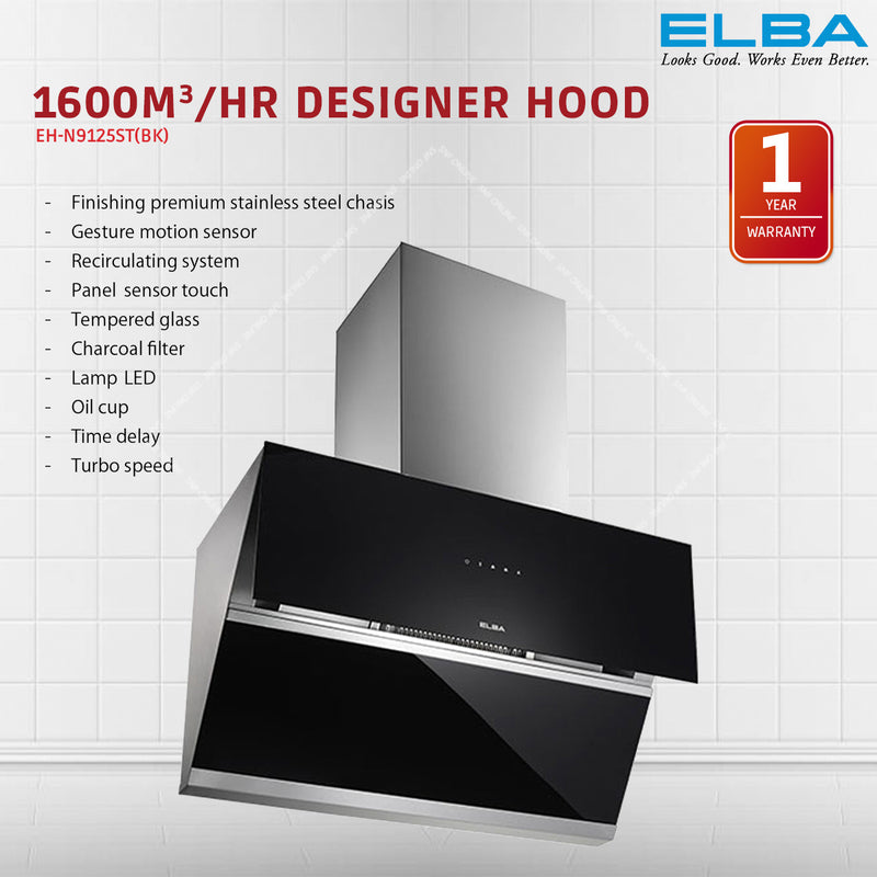 Elba Cooker Hood Eterno EH-N9125ST(BK)