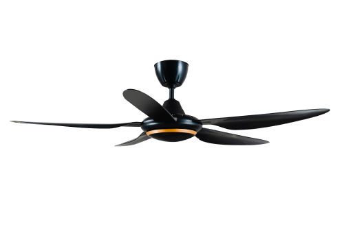 Deka 5 Blade DC Motor Ceiling Fan 56” with Remote Control DC2-311 (Black)