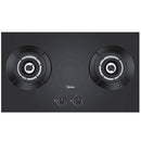 Midea 2 Burner Built-In Glass Gas Cooker Hob with 5.8kW MGH-2280GL + Midea Cooker Hood Auto Clean Steam Wash MCH-90M80AT