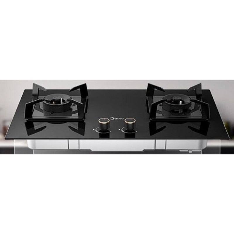 Midea Built-in Gas Hob with 5.8kW Burners MGH-4360GL + Midea Cooker Hood Auto Clean Steam Wash MCH-90M80AT