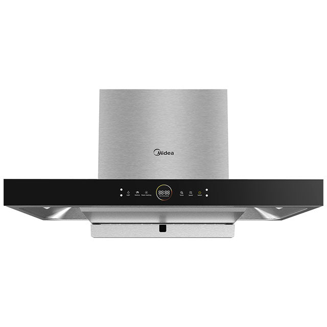 Midea Built-in Gas Hob with 5.8kW Burners MGH-4360GL + Midea Cooker Hood Auto Clean Steam Wash MCH-90M80AT
