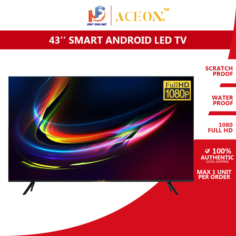 Aceon 43 LED Smart Android TV Tempered Glass 43LD9S3T
