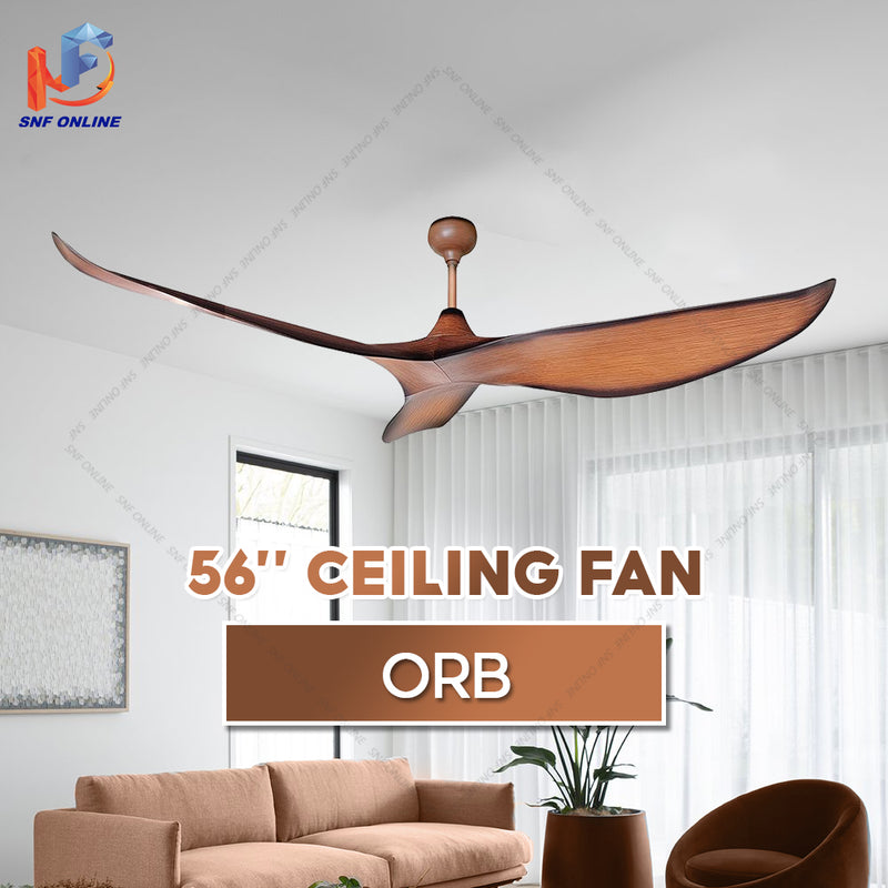 Elmark Viper 168 Ceiling Fan 56 With Remote Control 5 Blades VIPER168-ORB