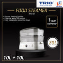 Trio Pengukus Makanan Food Steamer 2 Tier 20L TFS18 TFS-18 Pengukus Makanan