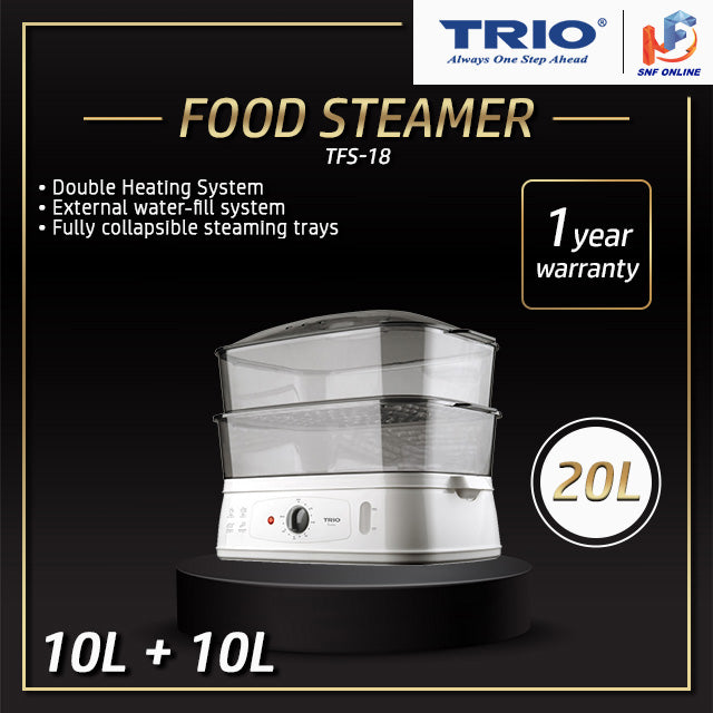 Trio Food Steamer 2 Tier 10L TFS18 TFS-18 Pengukus Makanan