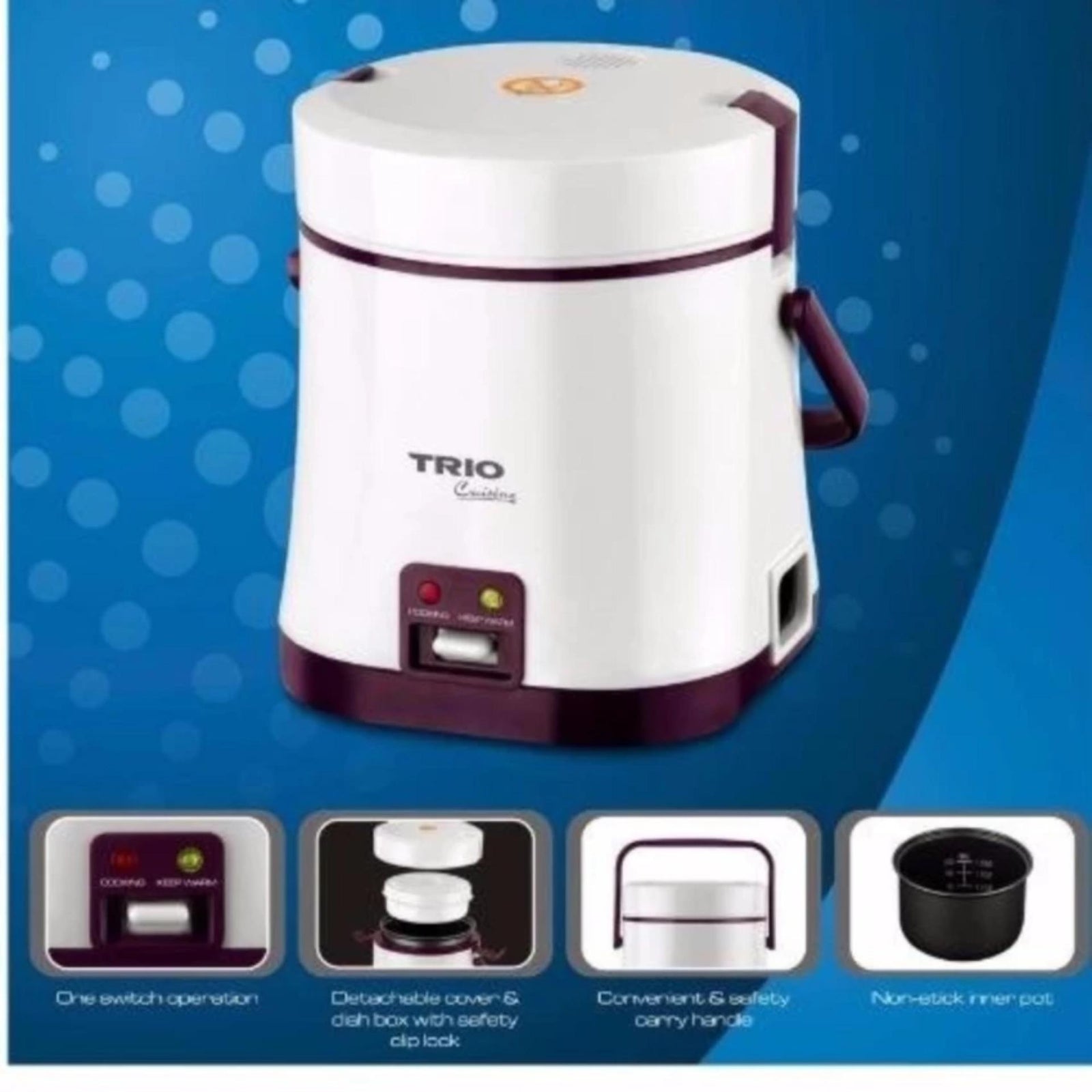 Trio Periuk Nasi Kecil Mini Rice Cooker 0.3L TJC-030